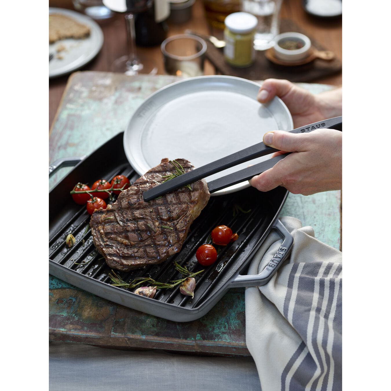  cast iron Grill pan, graphite-grey,,large 3