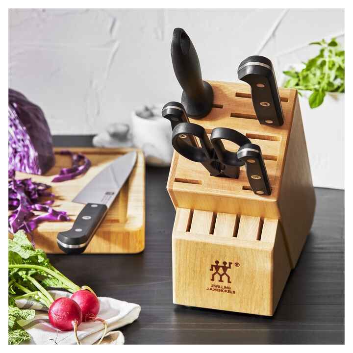 Gourmet, 7-pc, Knife block set, natural, large 2