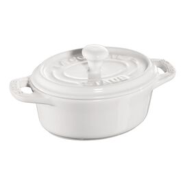 Staub Ceramique, Mini cocotte ovale - 10 cm, bianco puro