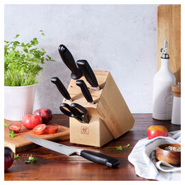 7-pc, Knife block set, natural
