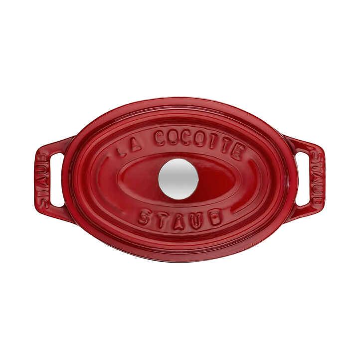 鋳物ホーロー鍋, ピコ・ココット 11 cm, オーバル, チェリー, 鋳鉄, large 2