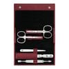 5-pcs Leather Snap fastener case red,,large