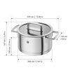 20 cm 18/10 Stainless Steel Stew pot silver,,large