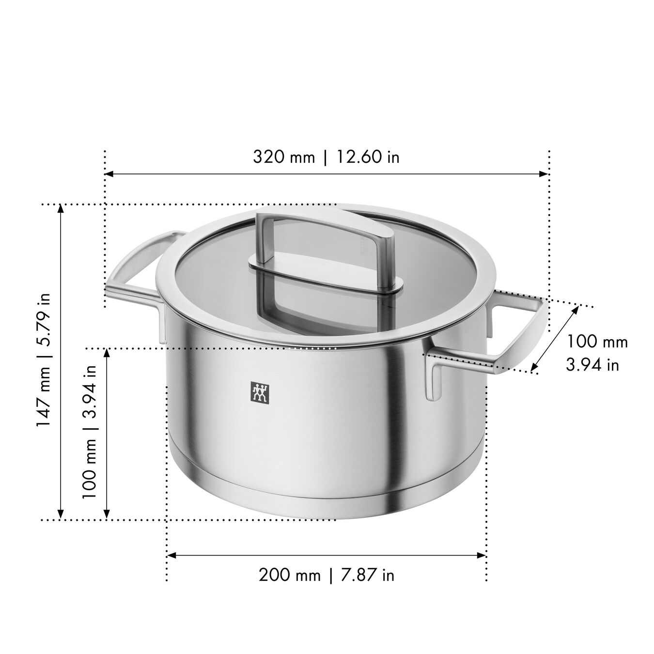 20 cm 18/10 Stainless Steel Stew pot silver,,large 5