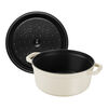 La Cocotte, 3.7 l cast iron round Cocotte, Cream, small 2