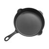28 cm / 11 inch cast iron Traditional Deep Frypan, black,,large