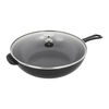 10-inch, Daily pan with glass lid, black matte,,large