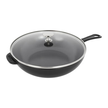 10-inch, Daily pan with glass lid, black matte,,large 1