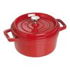 Cast Iron - Round Cocottes, 2.75 qt, Round, Cocotte, Cherry, small 1