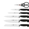 Set di coltelli con ceppo con sistema autoaffilante - 7-pz., nero,,large