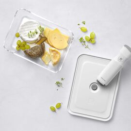 Contenitore sottovuoto per il frigo, vetro, grigio