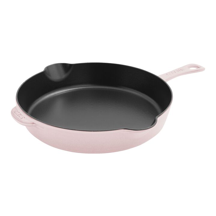 Cast Iron, 11-inch, Traditional Deep Skillet, Pink Peony, large 1