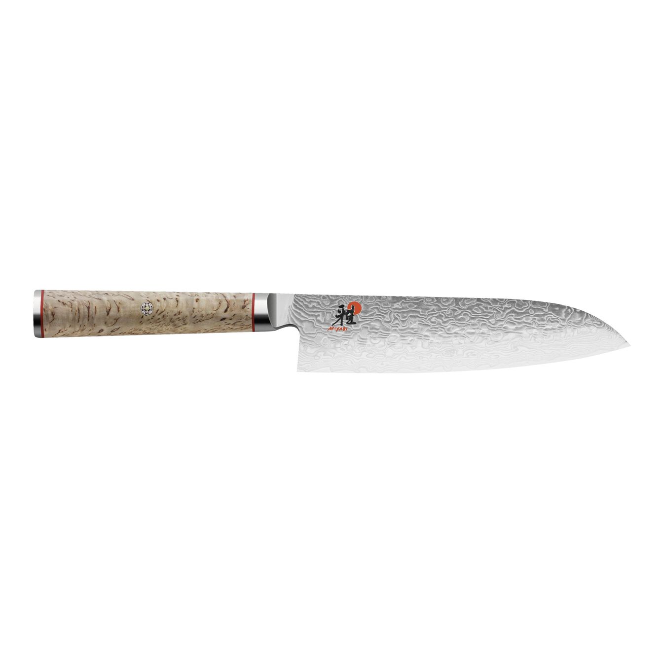 Santoku Japansk kockkniv 18 cm, Brun, Fin egg,,large 1