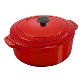 24 cm cast iron round Essential cocotte, cherry - Visual Imperfections