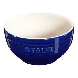 Staub Ceramique, 12 cm ceramic round Bowl, dark-blue