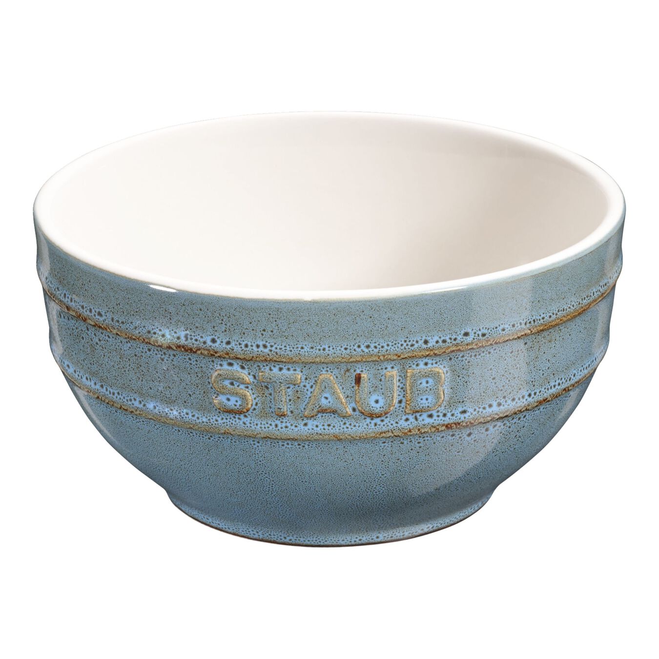 12 cm round Ceramic Bowl ancient-turquoise,,large 1
