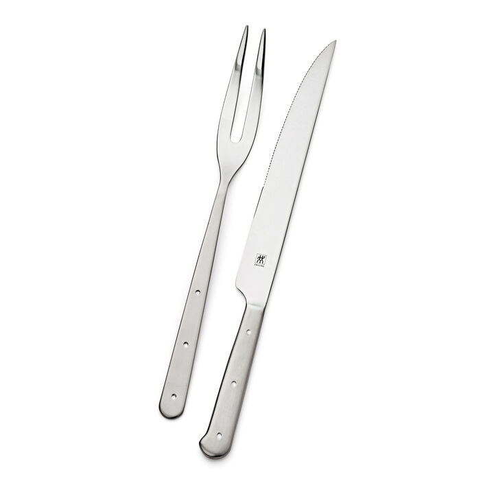 Porterhouse, Carving Fork and Knife Set, 2-pc | silver, large 1