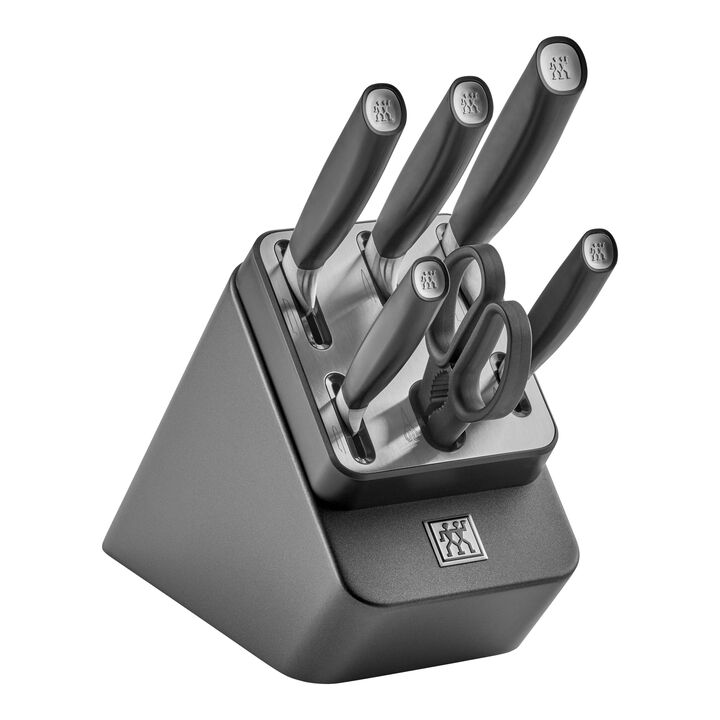 All * Star, 7-pcs, Knife block set, silver, anthracite, large 1