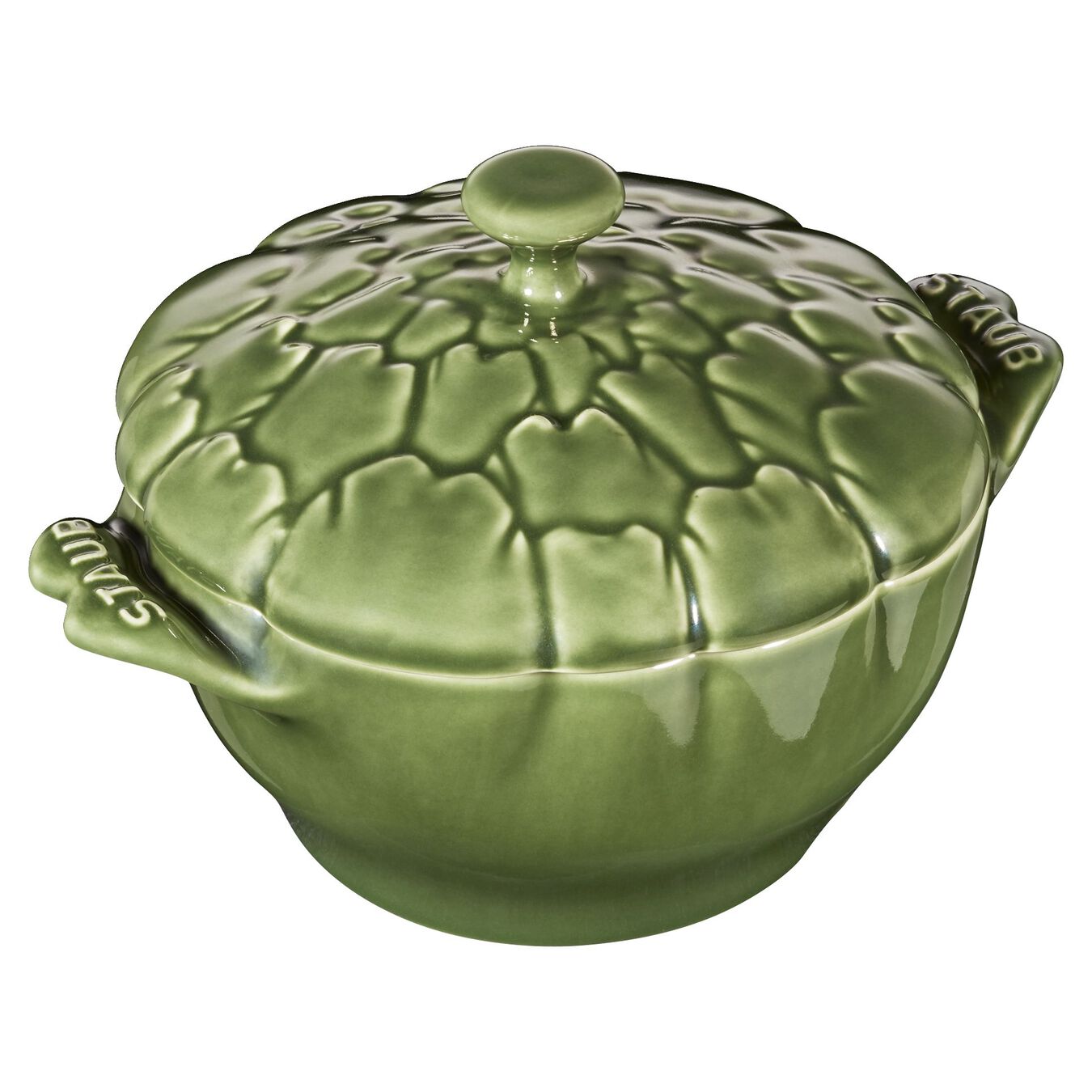 13 cm artichoke Ceramic Cocotte basil-green,,large 9