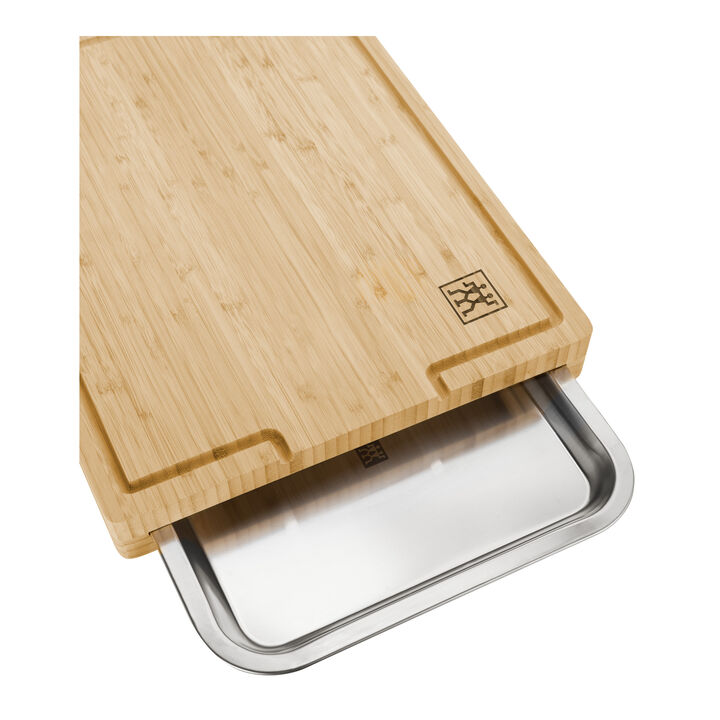 BBQ+, 15.5-inch x 12-inch Cutting Board With Tray, Bamboo , large 4