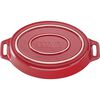 Ceramique, 9-inch, Oval, Baking Dish, Cherry, small 3