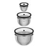 Fresh & Save, Salatset mit Accessoires, 14-tlg. /S/M/L, Schwarz / Grau, Edelstahl / Glas, small 5
