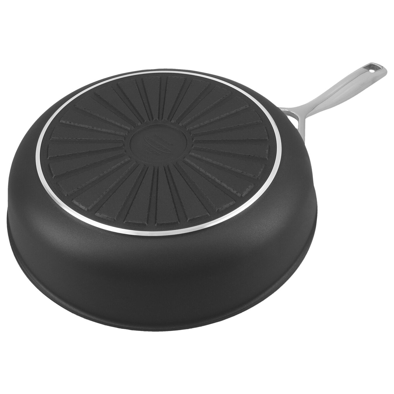 24 cm Aluminum Frying pan high-sided silver-black,,large 3