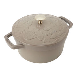 ココット オーシャン 20 cm, ラウンド, リネン, 鋳鉄