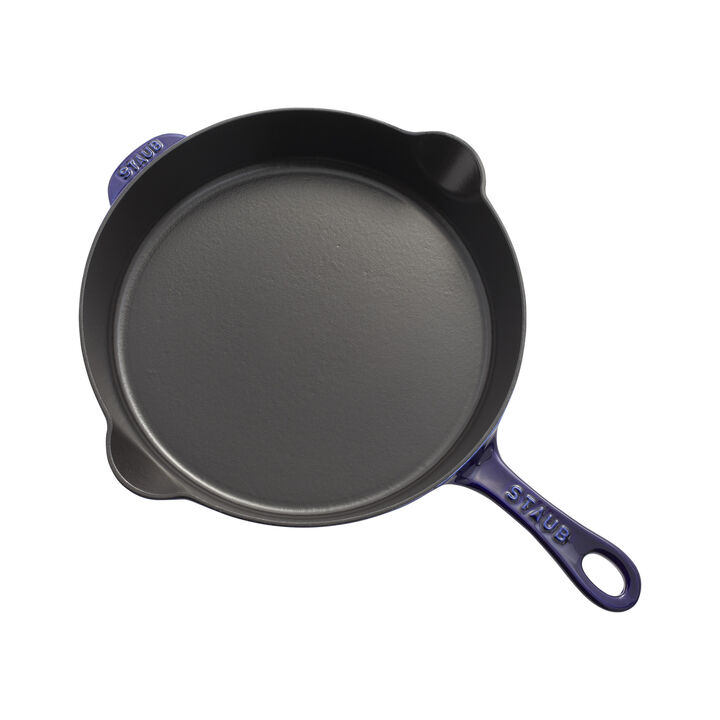 Cast Iron, 11-inch, Traditional Deep Skillet, Dark Blue, large 4