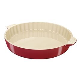 Staub Ceramique, 30 cm ceramic round Pie dish, cherry