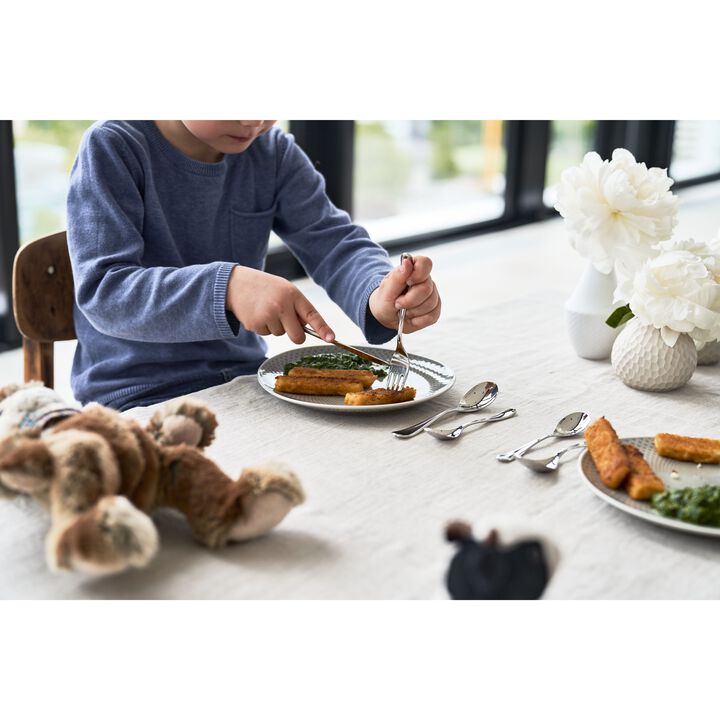 Filou, 4-pcs polished Children's cutlery set, large 4
