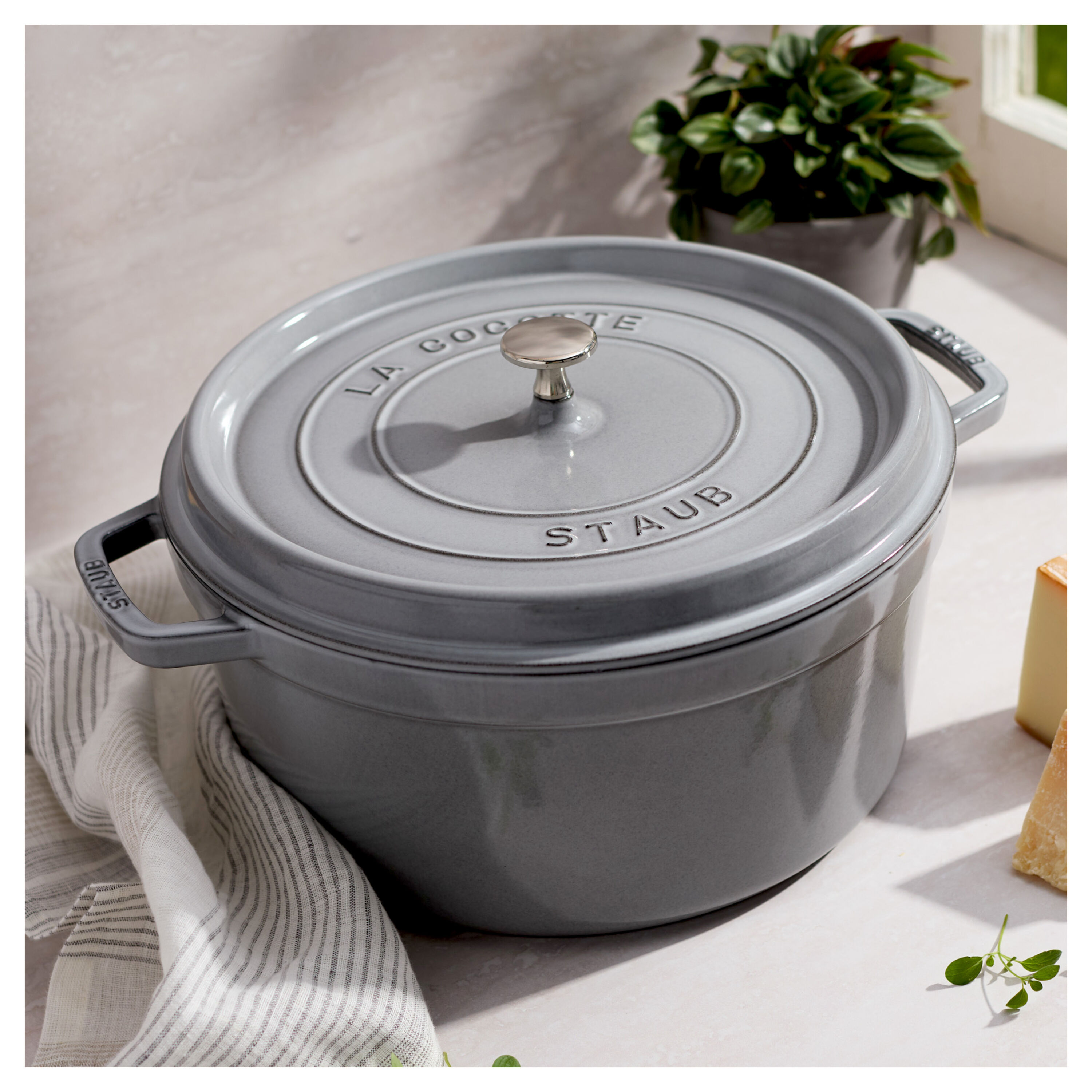 Staub Döküm demir Döküm Tencere | Grafit Gri | 30 cm | 8,4 l