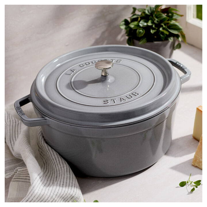 La Cocotte, Cocotte 30 cm, rund, Graphit-Grau, Gusseisen, large 3