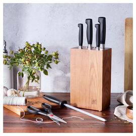 7-pc, Knife block set, brown