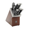 Statement, 7-pcs, Knife block set, brown, small 4