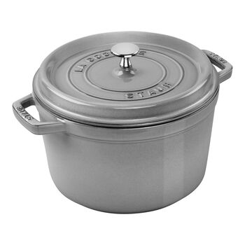 5 qt, round, Tall Cocotte, graphite grey - Visual Imperfections,,large 1