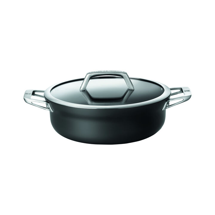 Motion, 4 qt, Aluminum, Non-stick, Hard Anodized Chef's Pan, large 3