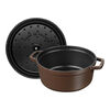La Cocotte, Gryta 24 cm / 3,7 l, Rund, Choklad, Gjutj&auml;rn, small 11