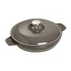20 cm round Cast iron Oven dish with lid graphite-grey,,large