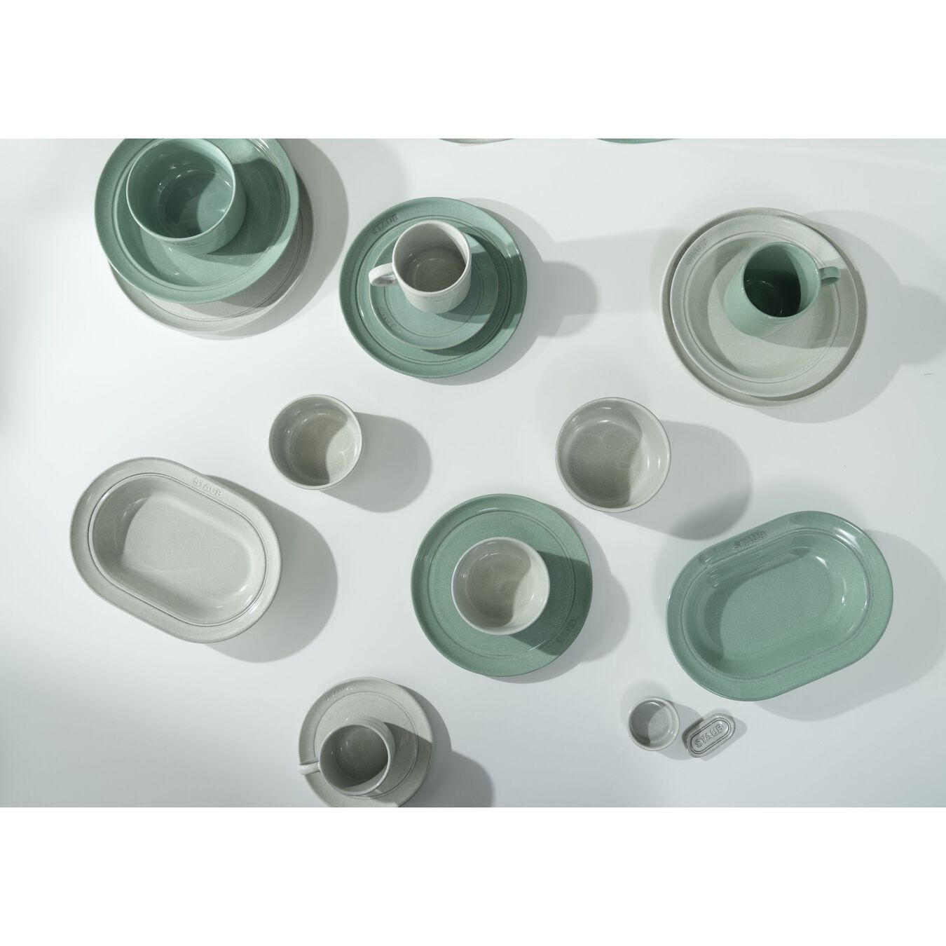 15 cm Ceramic Plate flat sage,,large 8