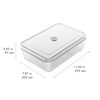 Fresh & Save, Vacuum gratin dish, glass, grey, small 5