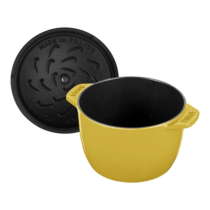 La Cocotte, 16 cm round Cast iron Rice Cocotte citron, large 3