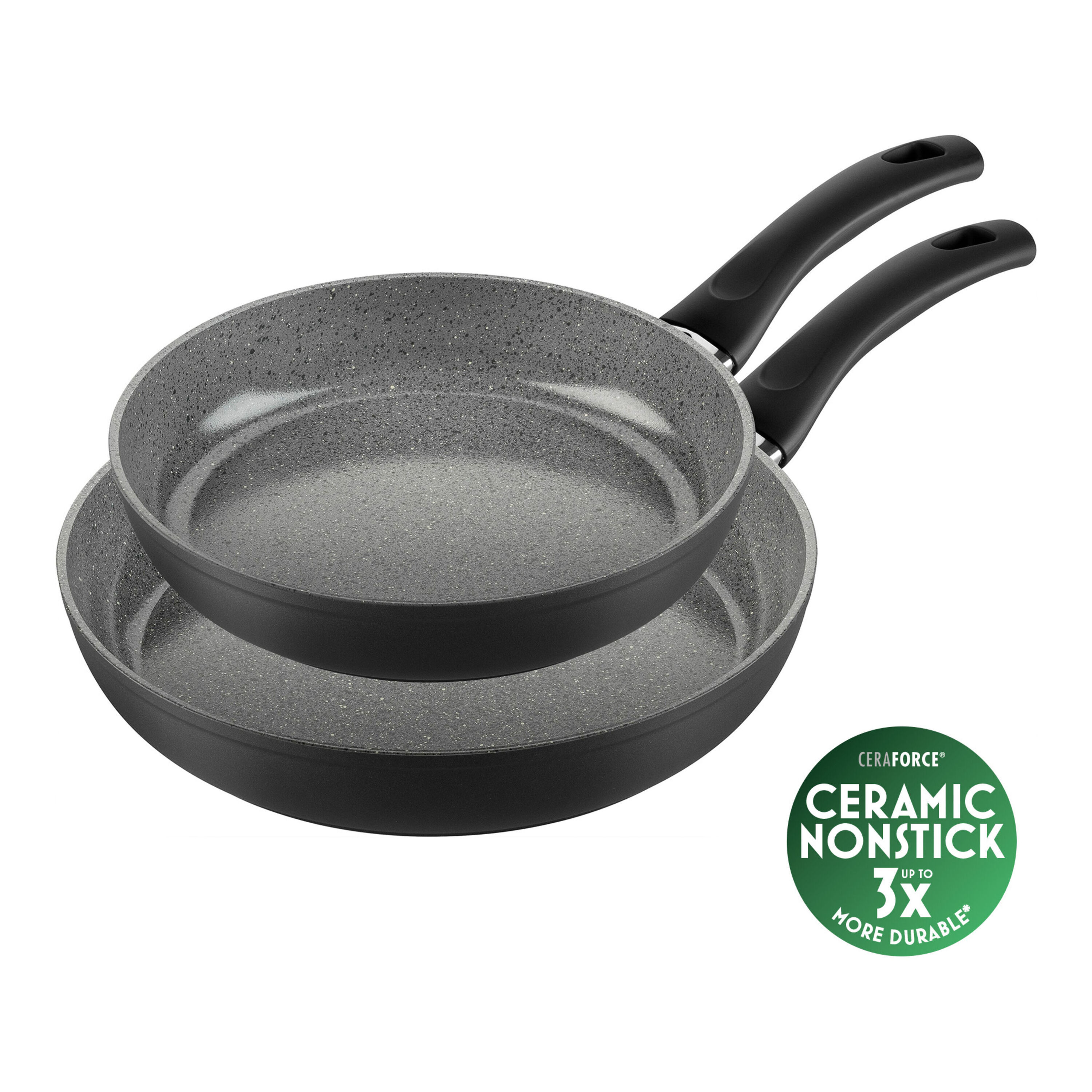 BALLARINI Bari Bratpfannenset, 2-tlg. / 20/28 cm, Steinoptik Grau, Aluminium/Antihaftbeschichtung Image