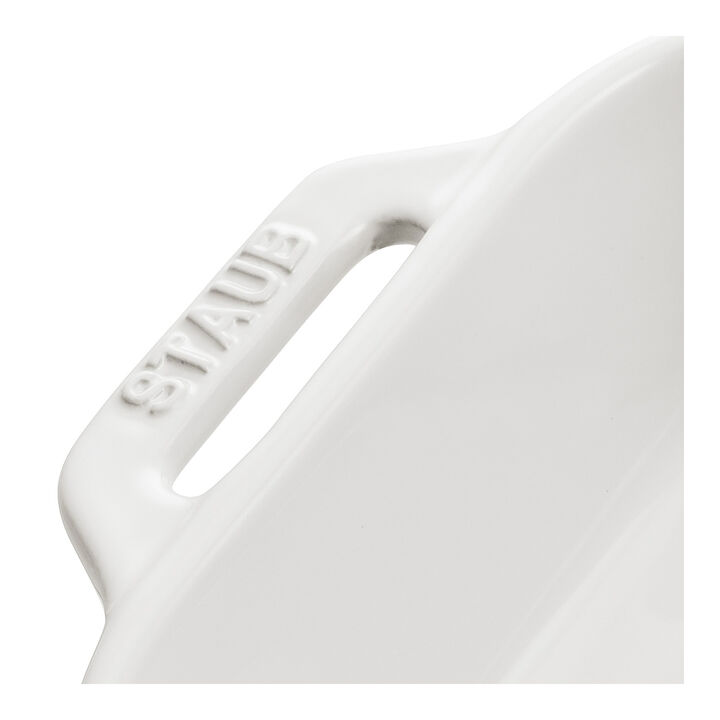 Ceramique, 34 cm, Ugnsform, Vit, large 2