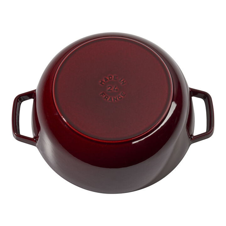 Cast Iron, 3.75 qt, Essential French Oven, grenadine, large 4
