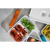 Fresh & Save, Set de lunch box sous vide, 3 pi&egrave;ces / L plate, blanc-gris, plastique, small 7