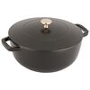 Cast Iron, 3.75 qt, French Oven, Black Matte - Visual Imperfections, small 3