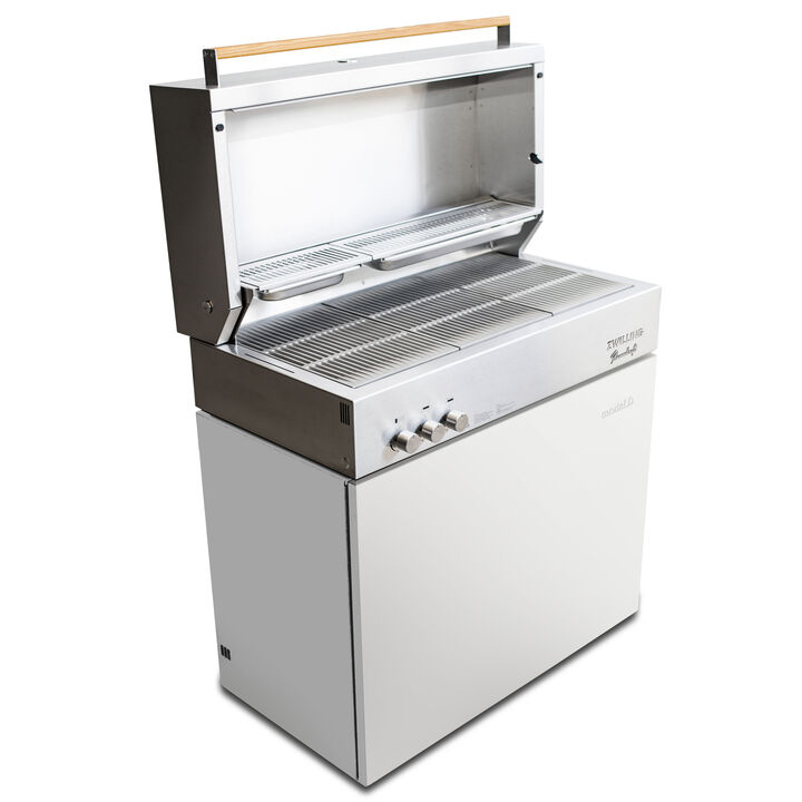 Flammkraft Model D, Natural gas grill, ivory-white, large 2