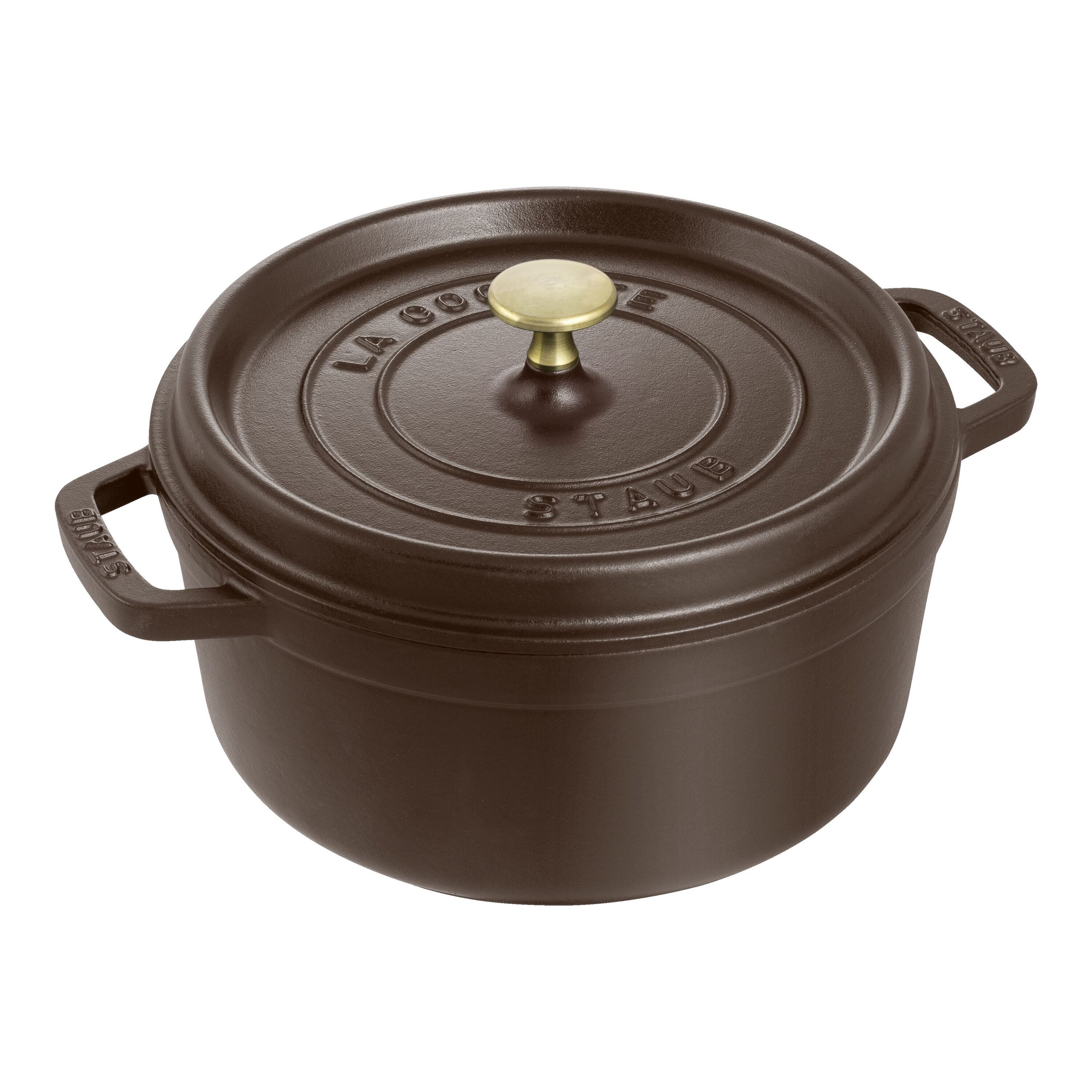 Staub La Cocotte Cocotte 22 cm, rund, Chocolate, Gusseisen