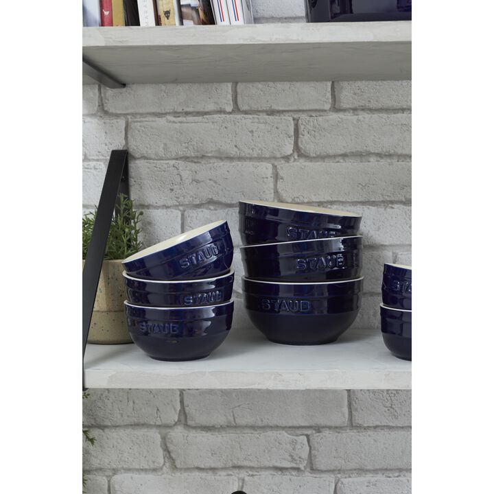 Ceramique, Schüssel 12 cm, rund, Dunkelblau, Keramik, large 4